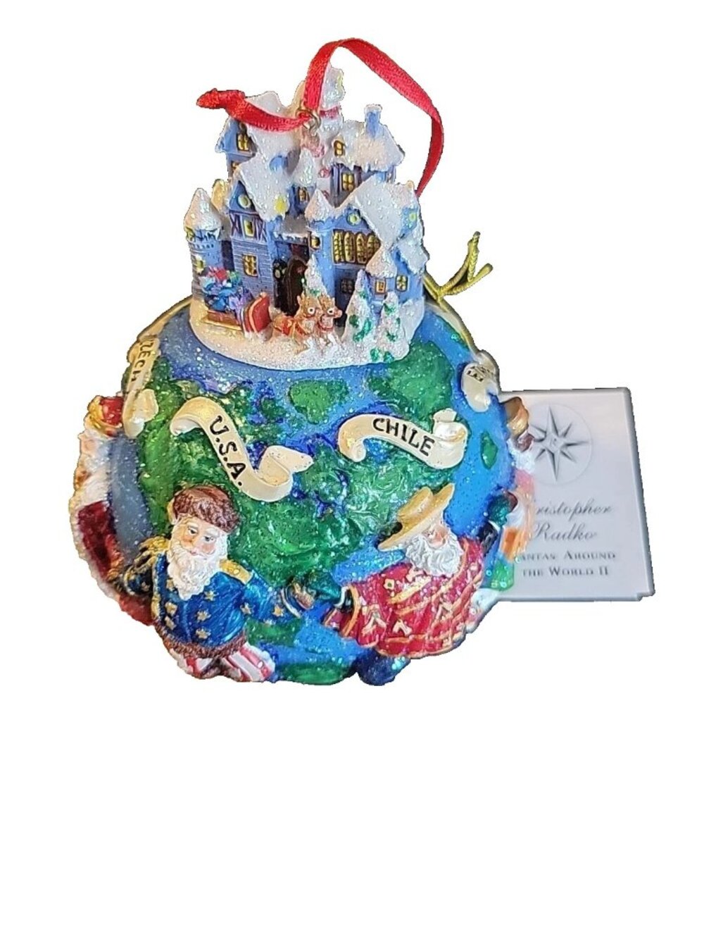 Christopher Radko Christmas Ornament in Box Santa's Around the World New 2002
